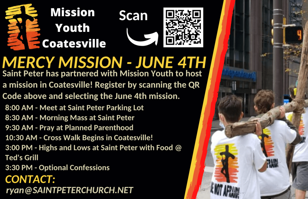 Mercy Mission in Coatesville – June 4th