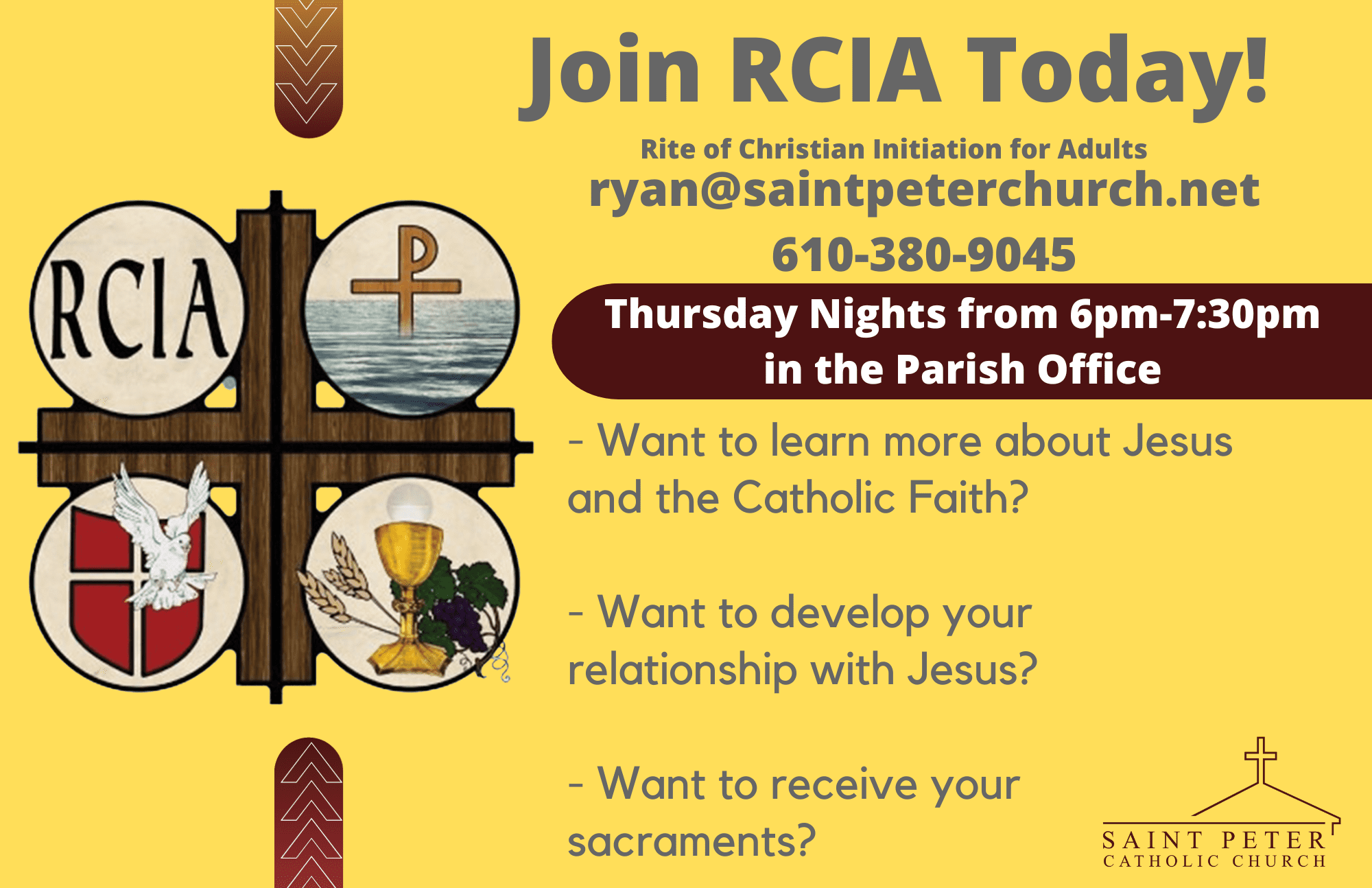 Events & Opportunities St. Peter Catholic Church